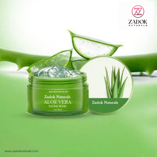 Aloe vera face mask in a sealed jar mockup, featuring soothing green hues and a fresh, calming aesthetic.