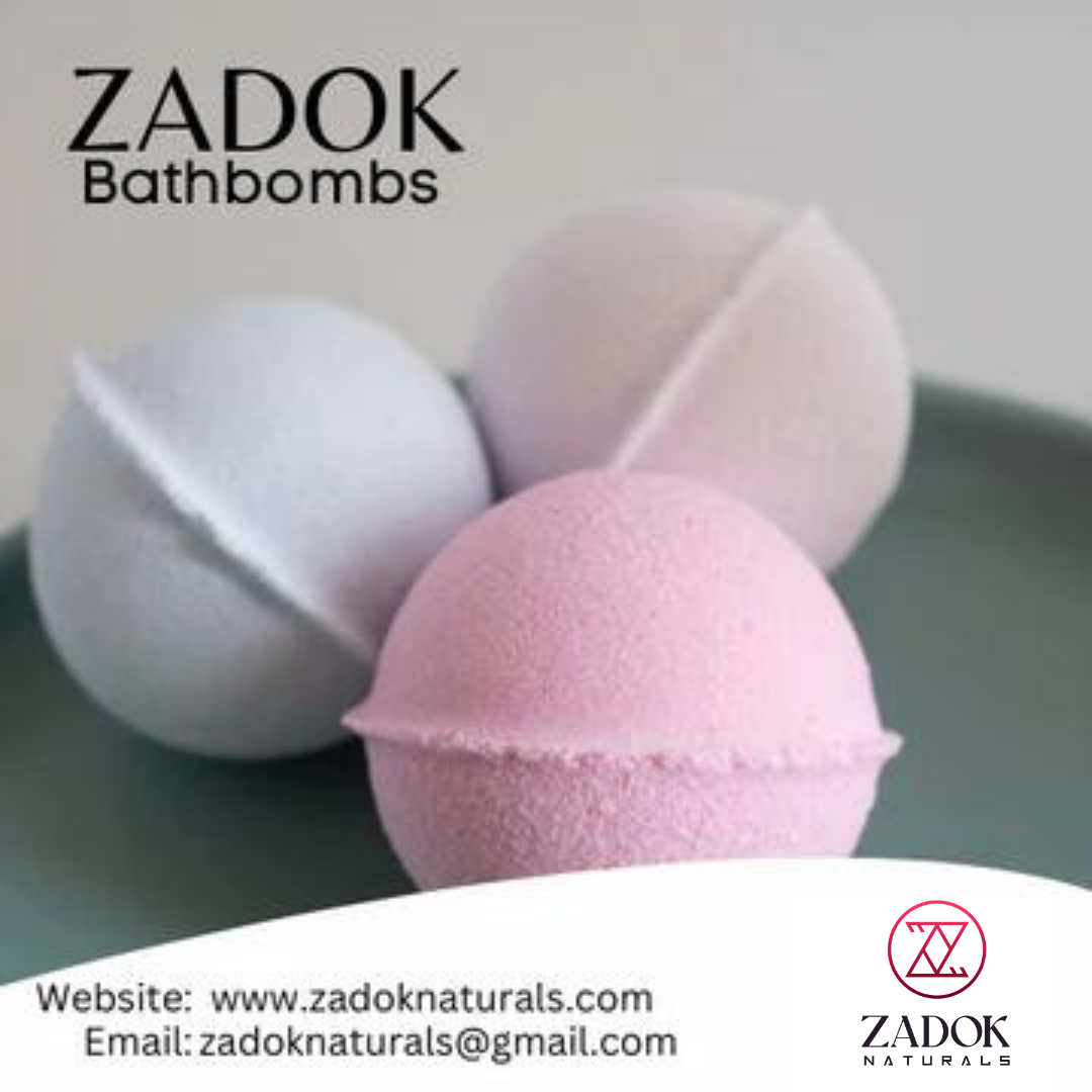 Colorful natural bath bombs arranged neatly, showcasing plant-based ingredients and a spa-like feel.