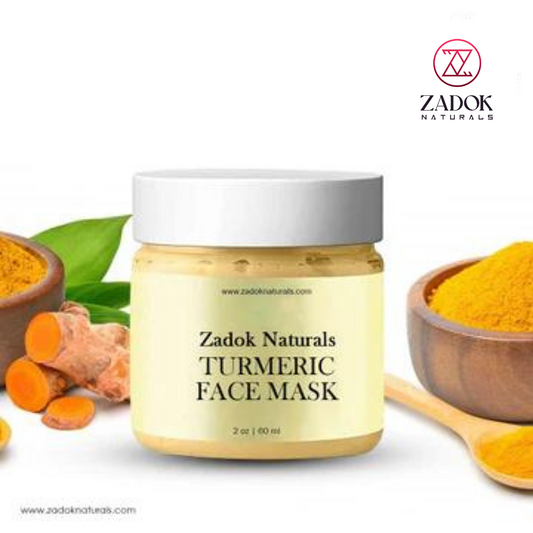 Turmeric face mask in a sealed jar mockup, highlighting warm golden tones and a natural, glow-inspired design.