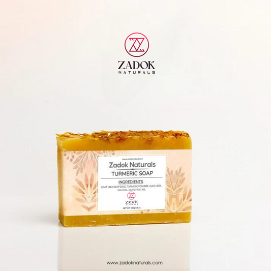 Turmeric soap in a bar mockup, featuring warm golden hues and a natural, handcrafted appearance.
